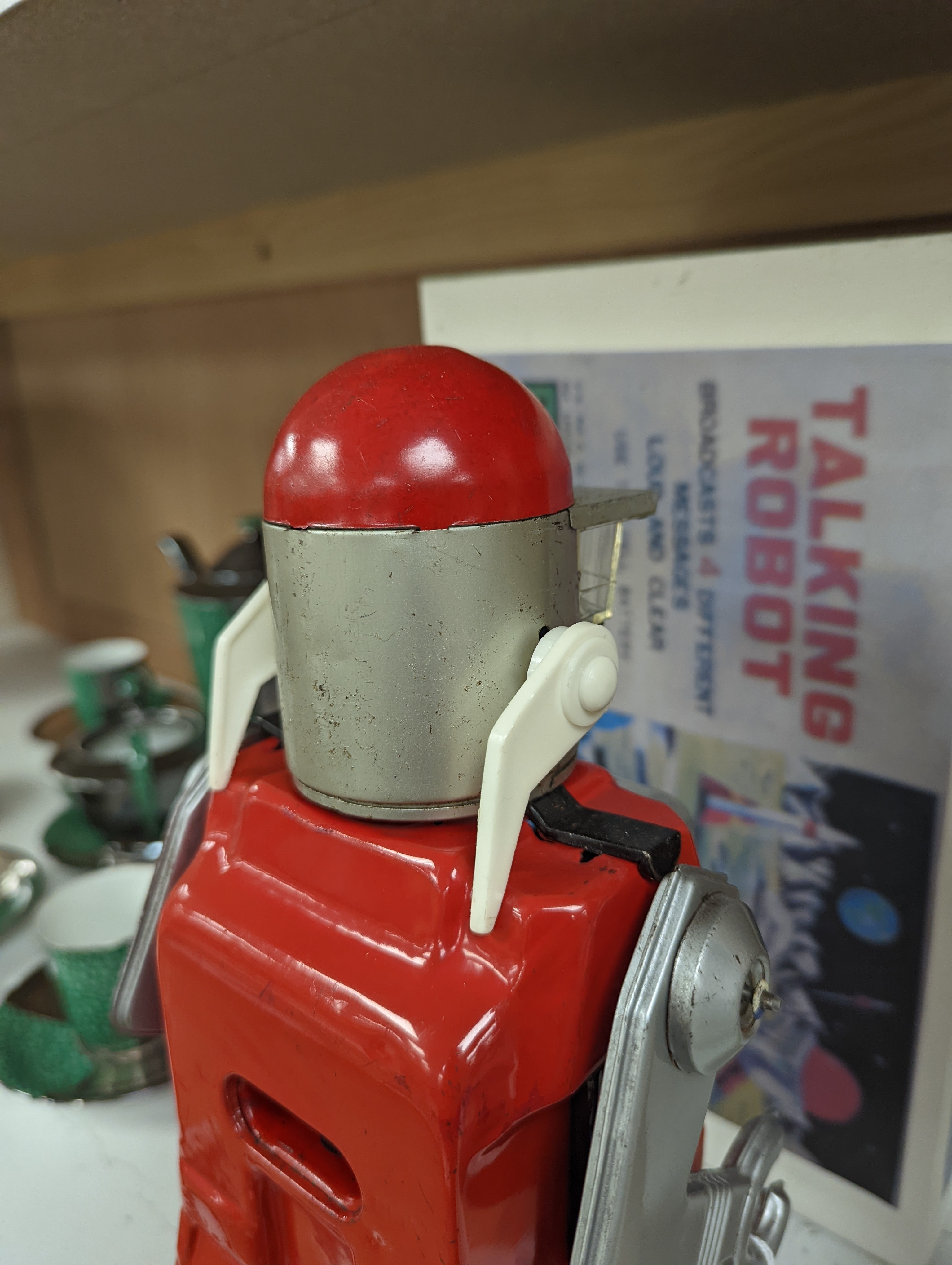 A Yonezawa (Japan) battery operated talking robot (replacement box) robot 26cm